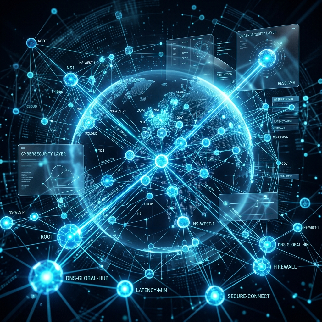 Illustration of dns concept